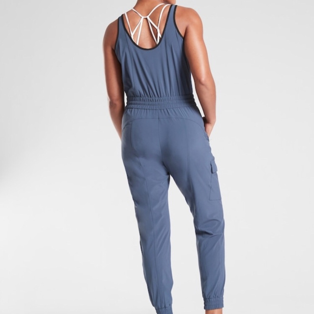 Athleta Unbound Jumpsuit Iron Blue NWOT Small - Picture 2 of 7